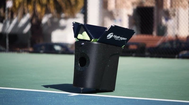 Proton is a smartphone controlled portable tennis machine